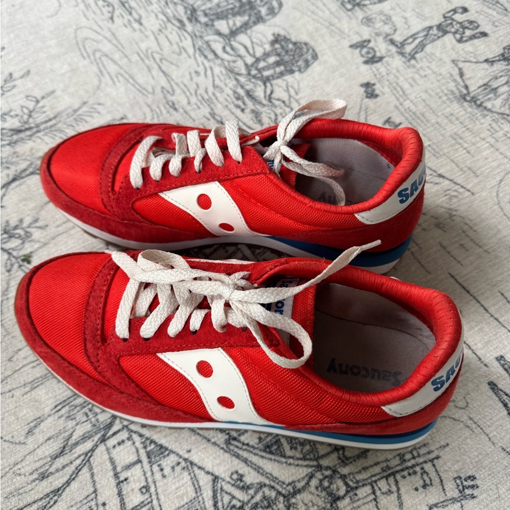 Saucony Men’s Red and White Sneakers
